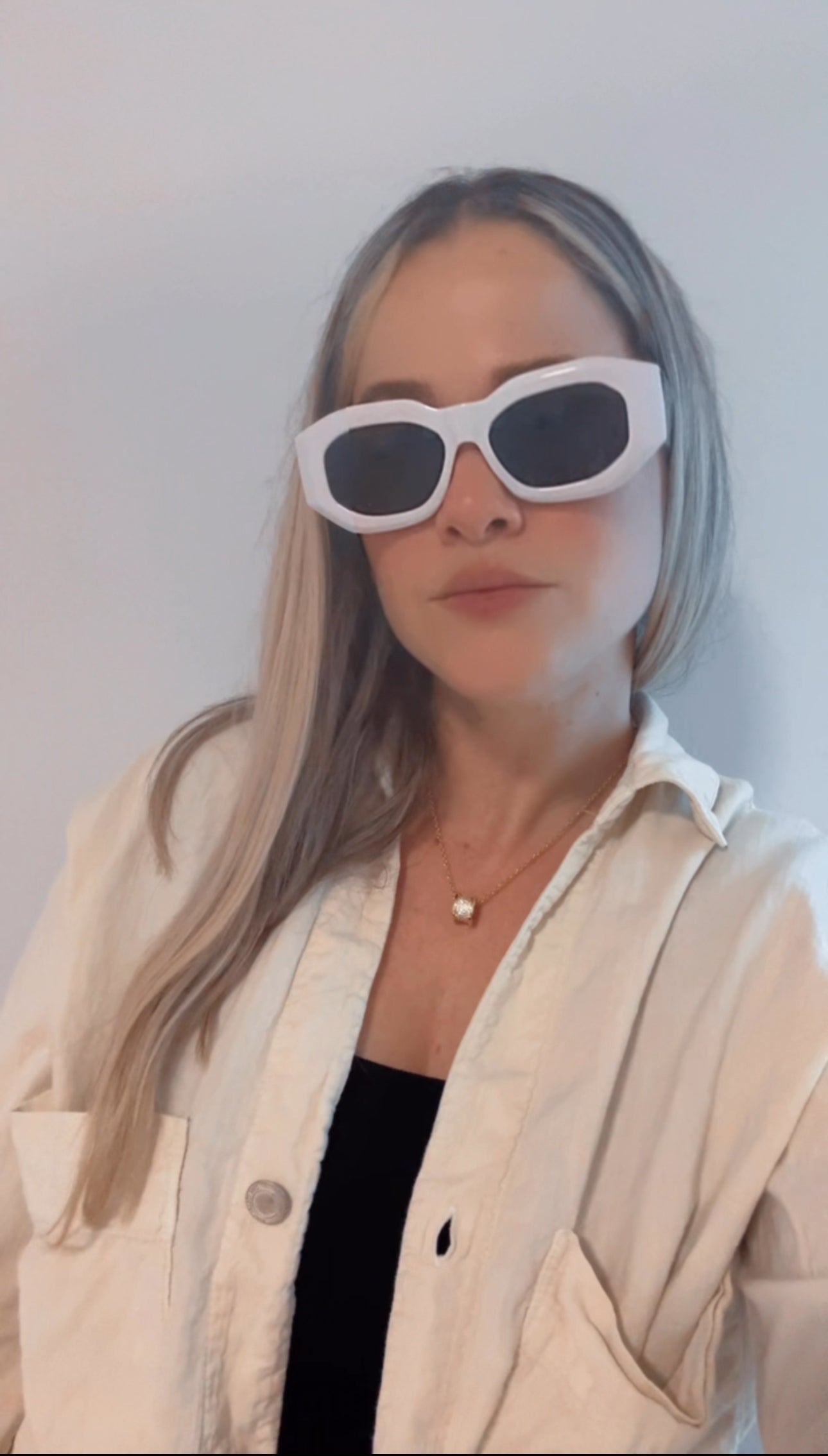 P COLORS BLACK BROWN WHITE SUNGLASSES