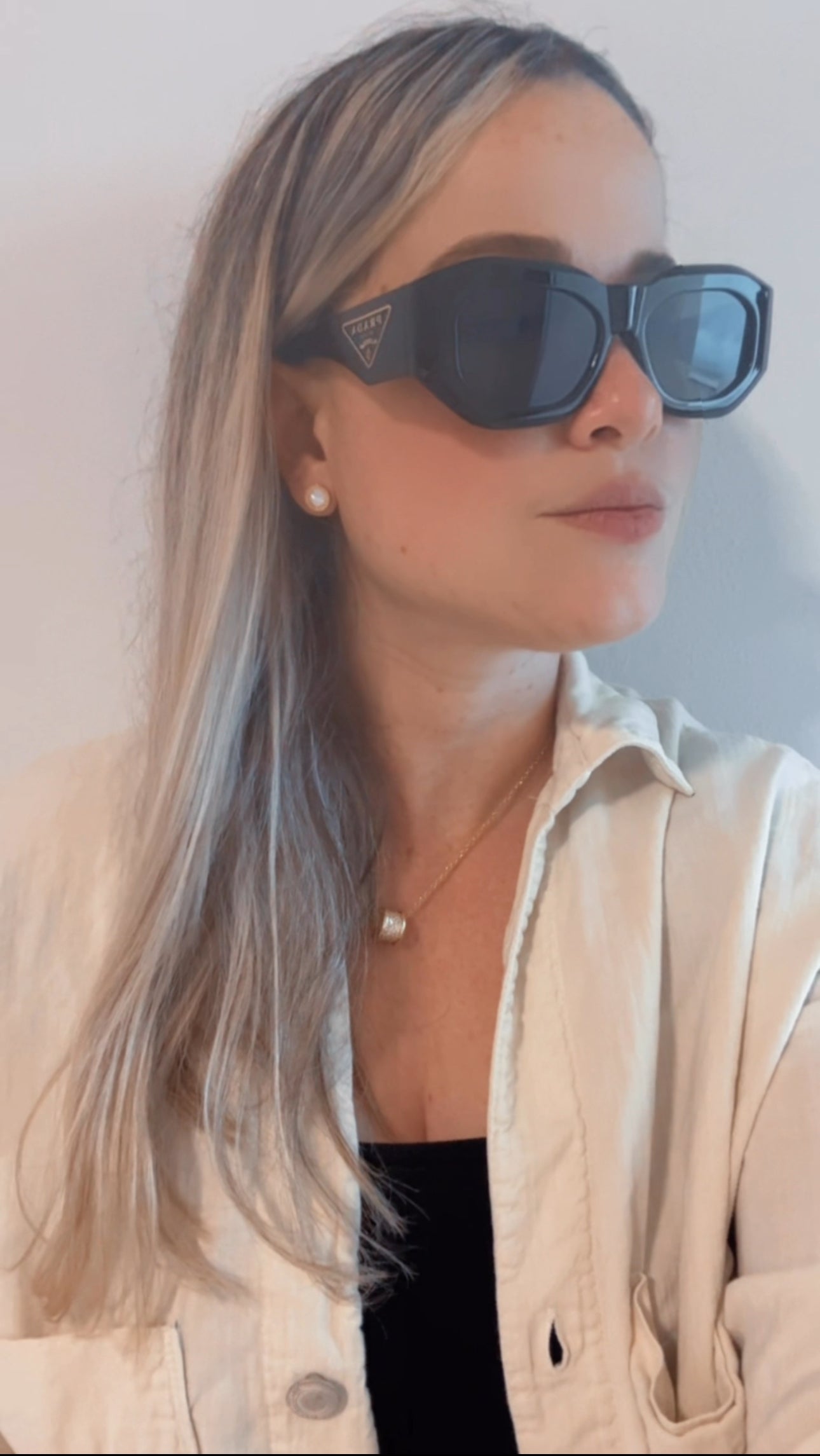 P COLORS BLACK BROWN WHITE SUNGLASSES