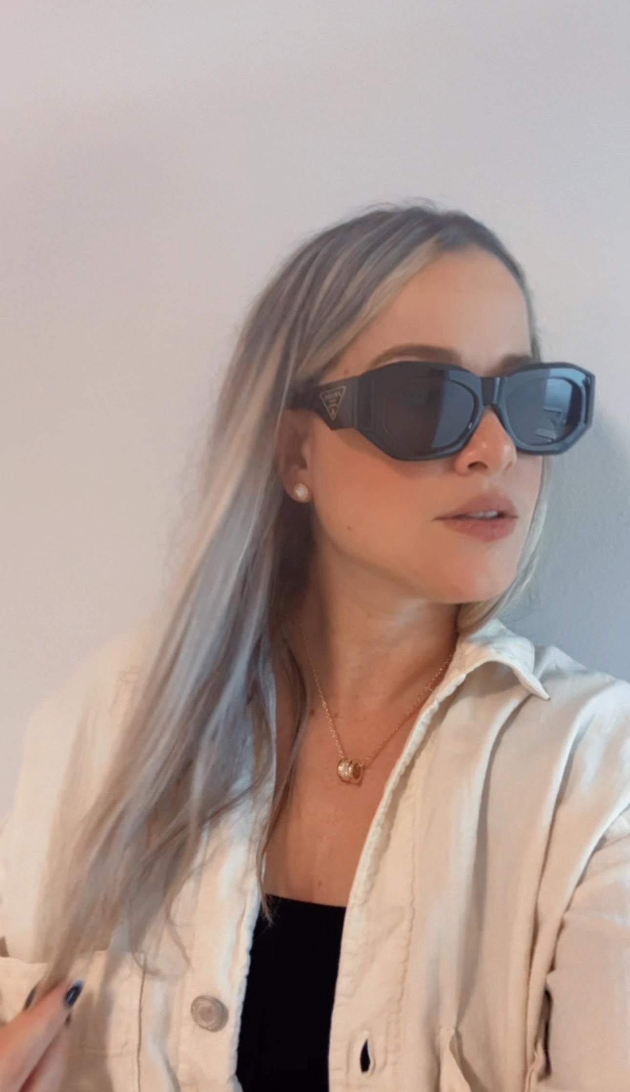 P COLORS BLACK BROWN WHITE SUNGLASSES