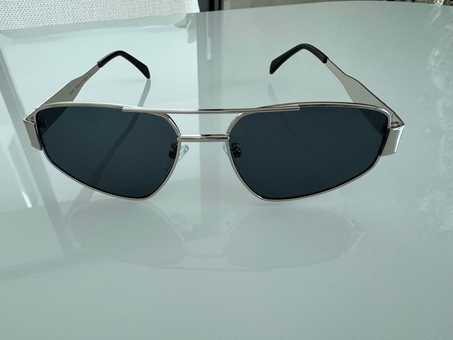 C COLORS SILVER GOLD SUNGLASSES