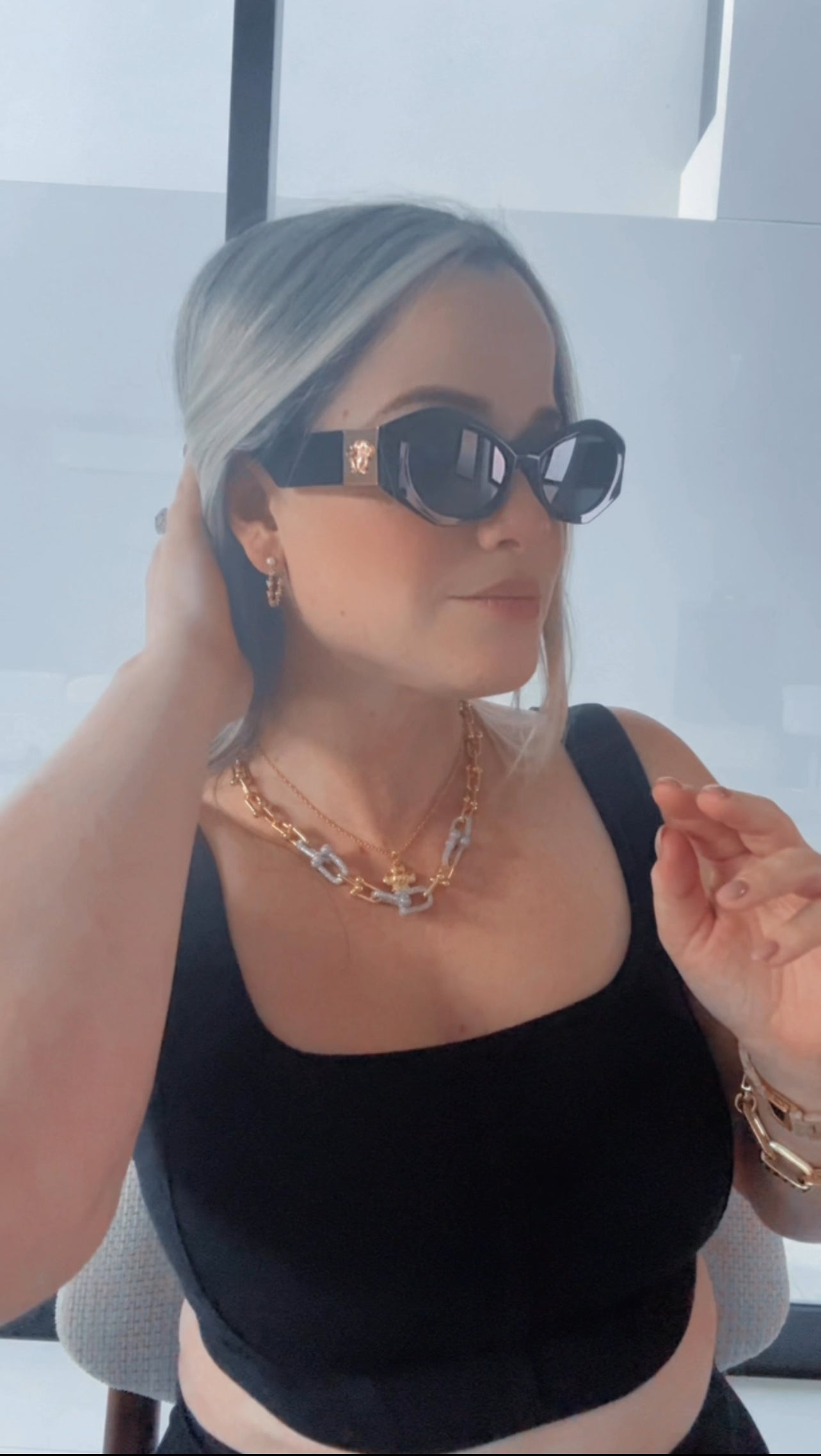 V BLACK&BROWN SUNGLASSES REF 17