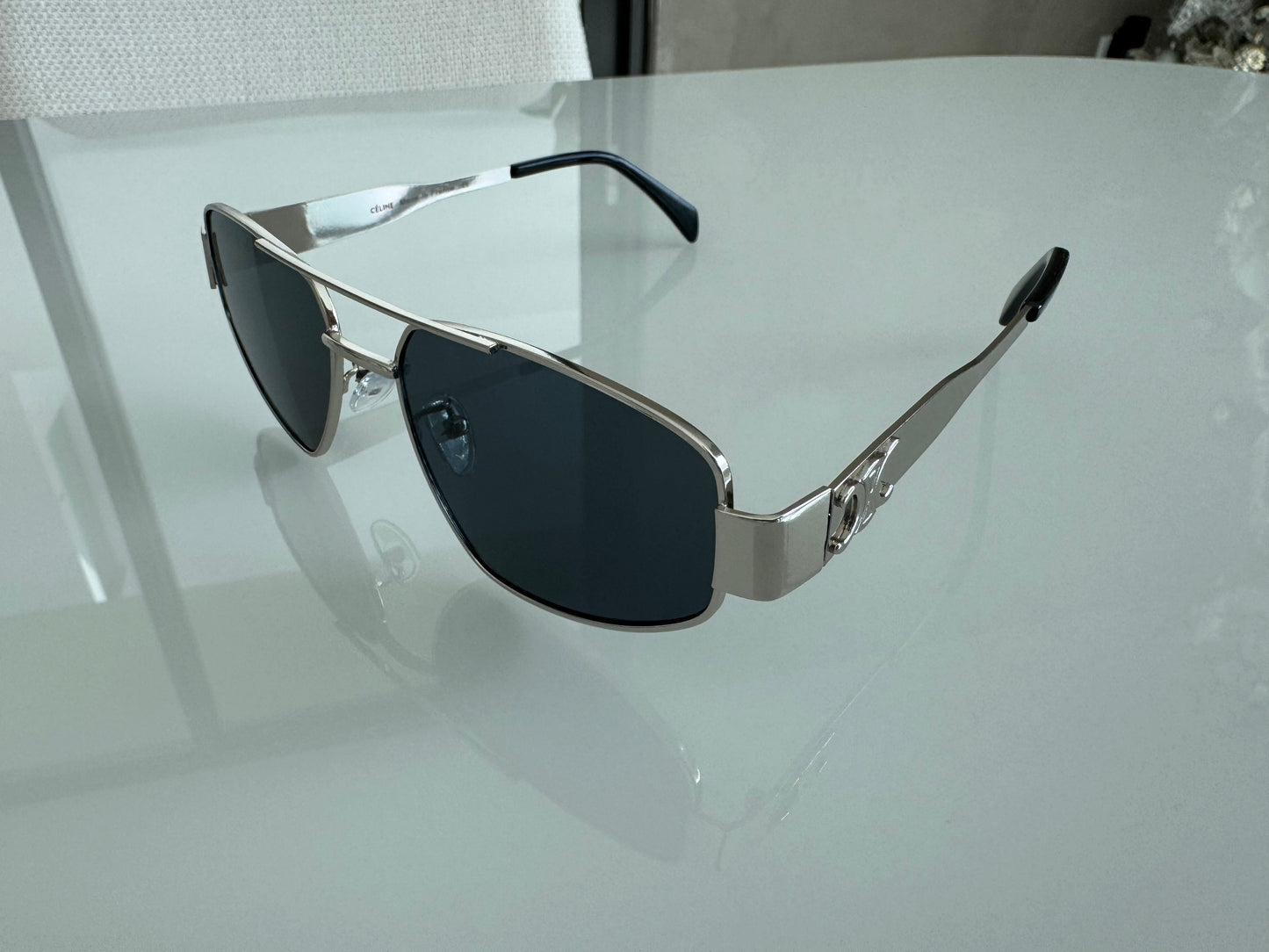 C COLORS SILVER GOLD SUNGLASSES