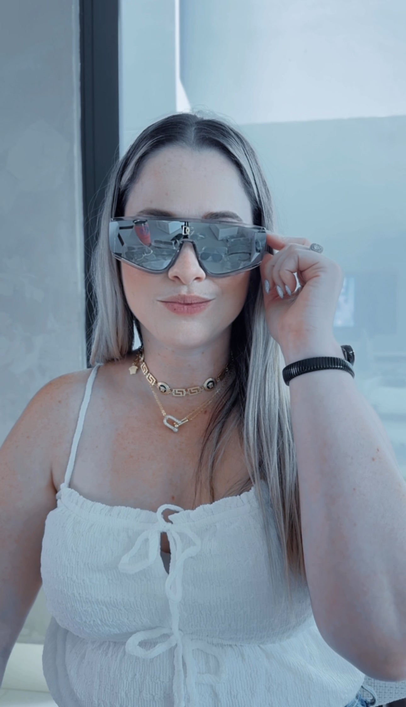 D COLORS BROWN SILVER BLACK PRINT SUNGLASSES