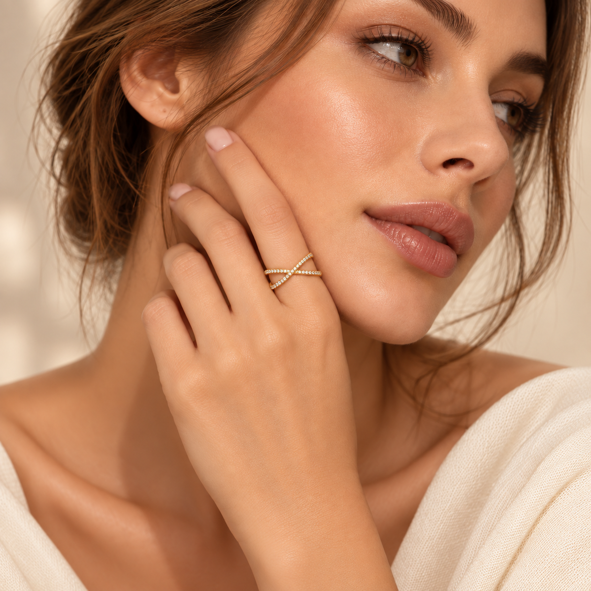 GOLD RING STAINLESS STEEL 18K GOLD PLATED
