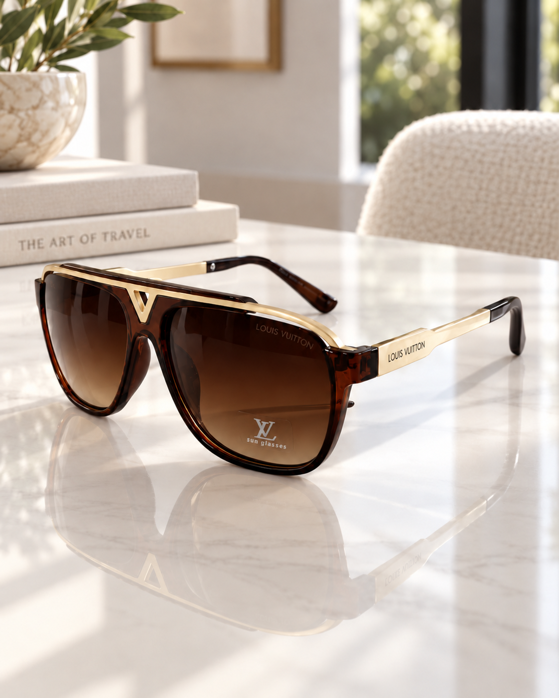 L BROWN SUNGLASSES