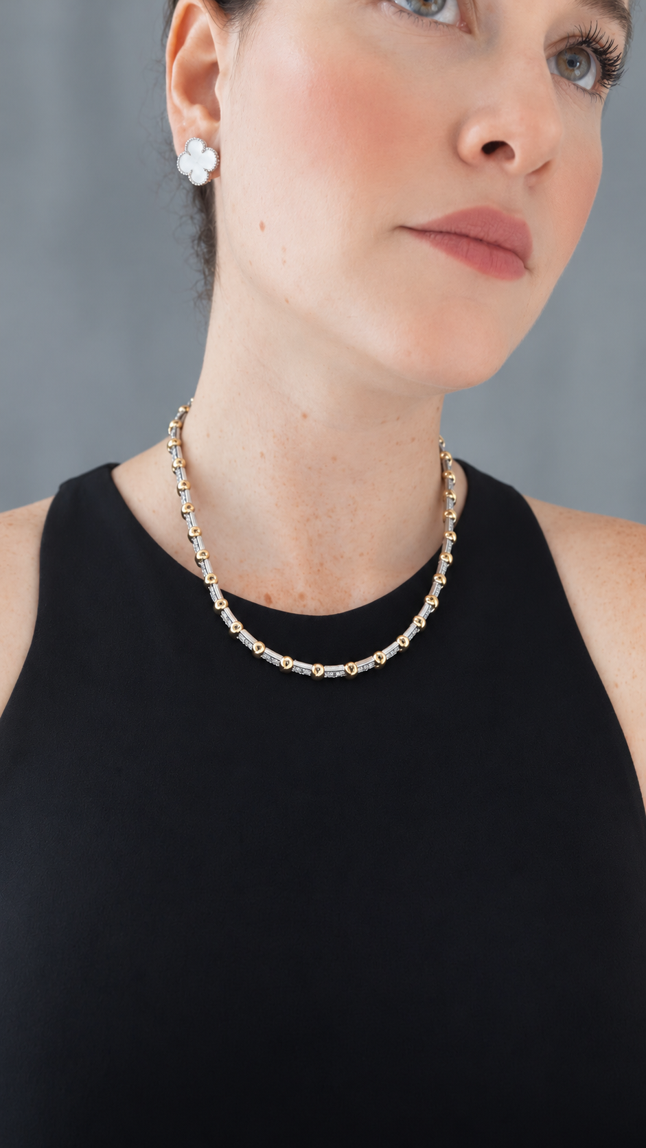 TF SILVER GOLD BRACELET NECKLACE