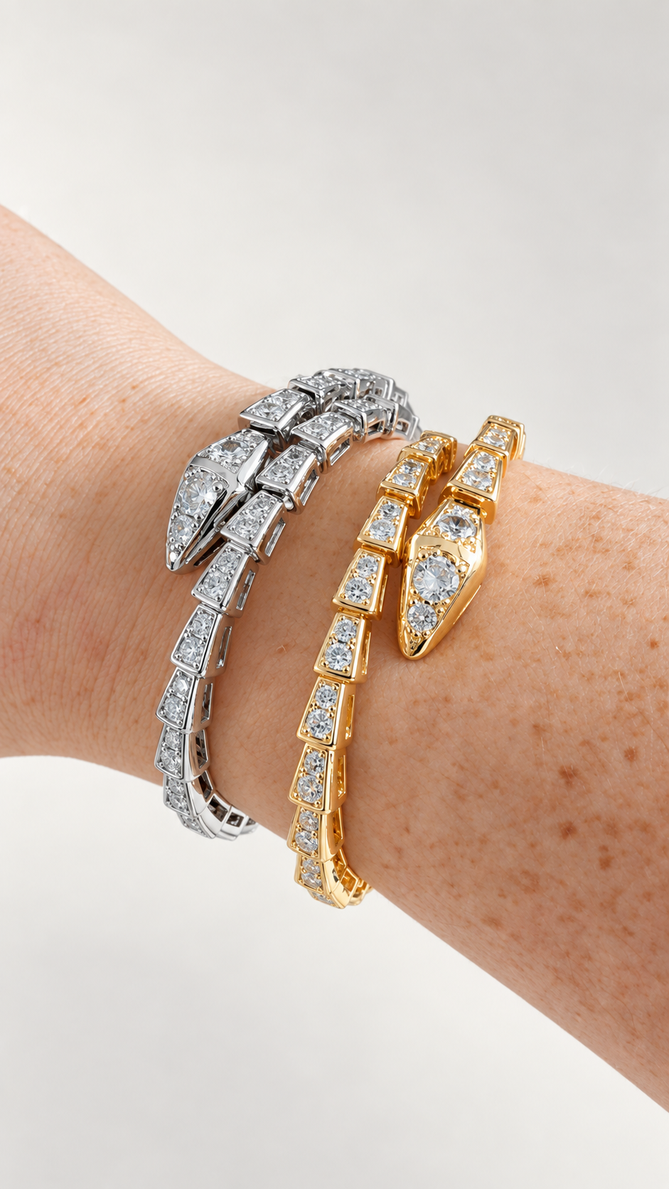 SNAKE COLORS GOLD SILVER BRACELET