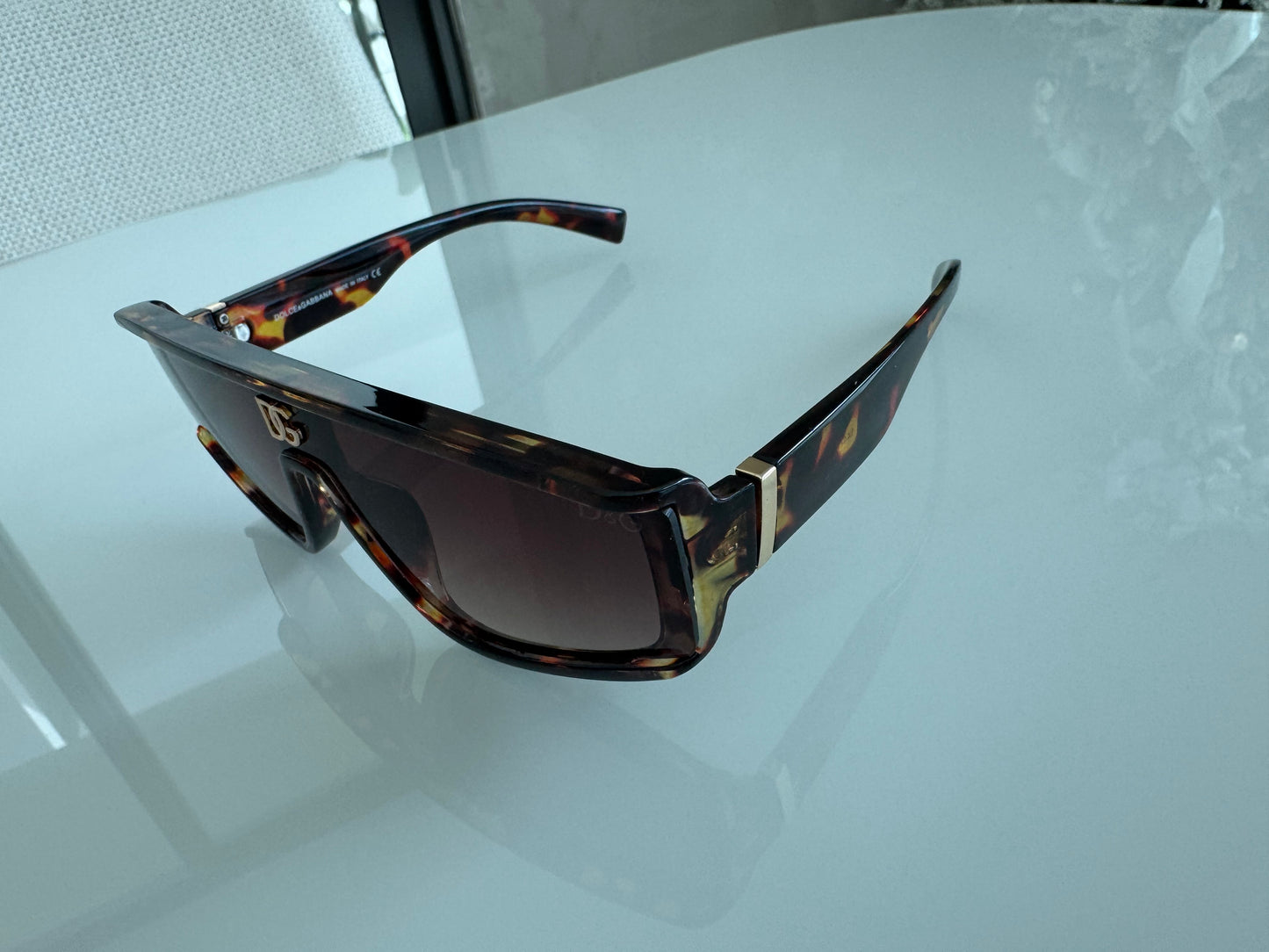 D COLORS BROWN SILVER BLACK PRINT SUNGLASSES