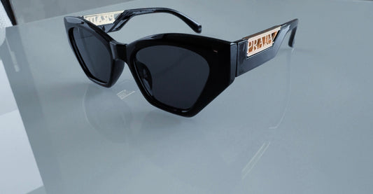 P BLACK AND GOLD SUNGLASSES