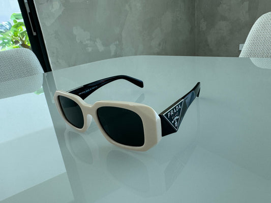 P BLACK & BONE WHITE SUNGLASSES