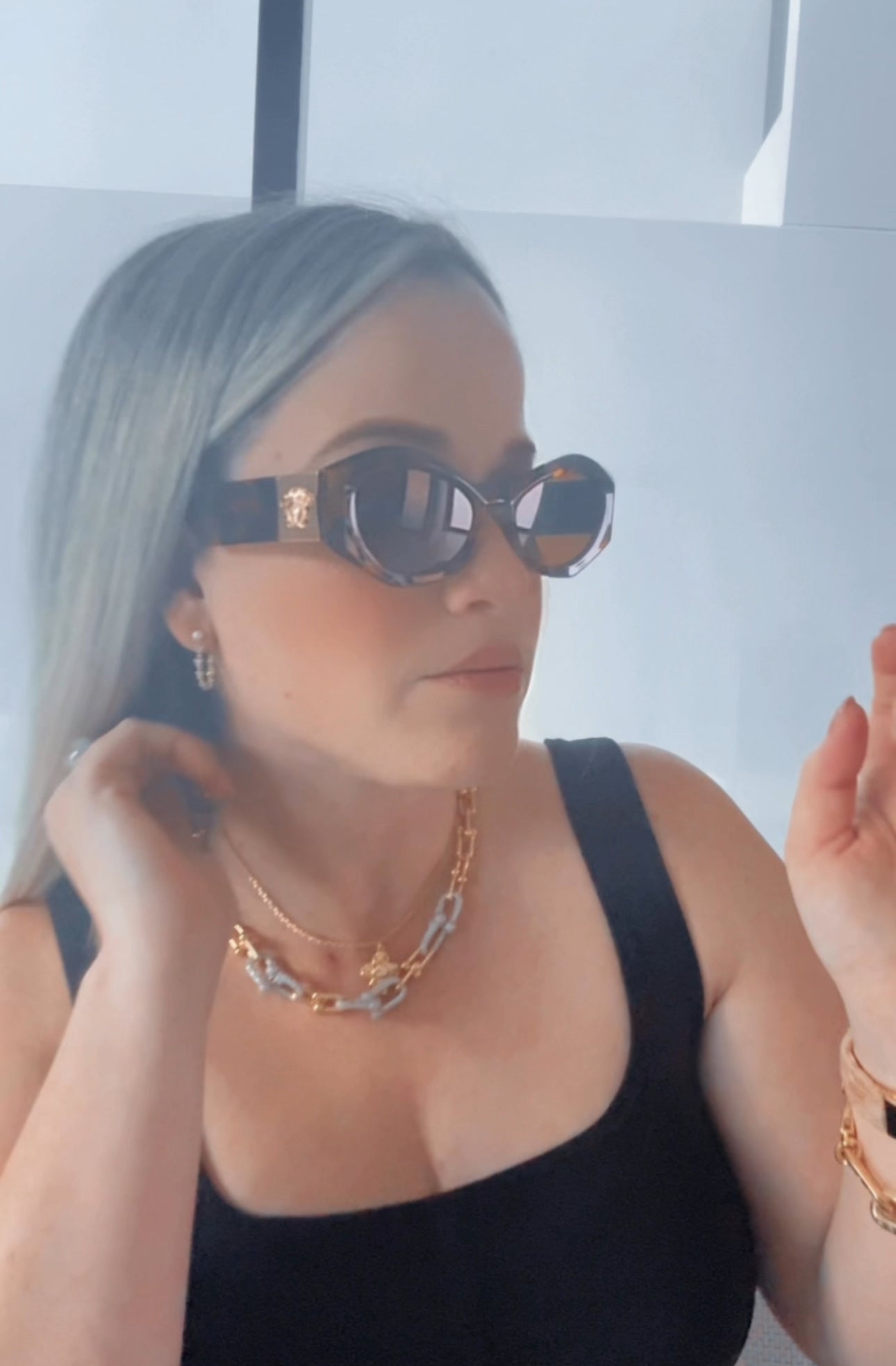 V BLACK&BROWN SUNGLASSES REF 17