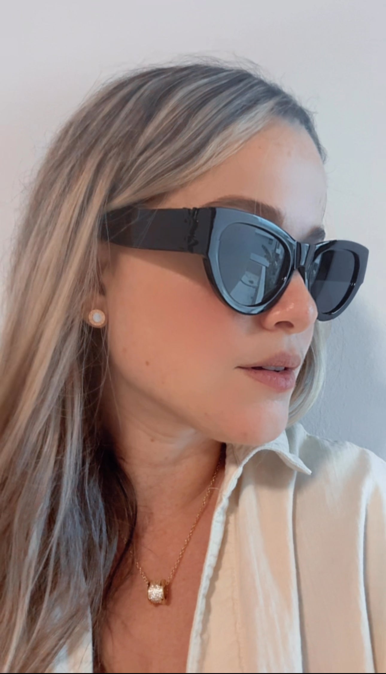 Y BLACK&GOLD CAT EYE SUNGLASSES REF 20