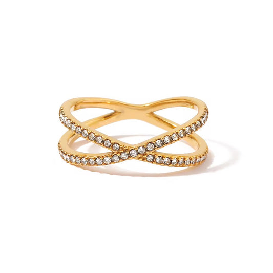 GOLD RING STAINLESS STEEL 18K GOLD PLATED