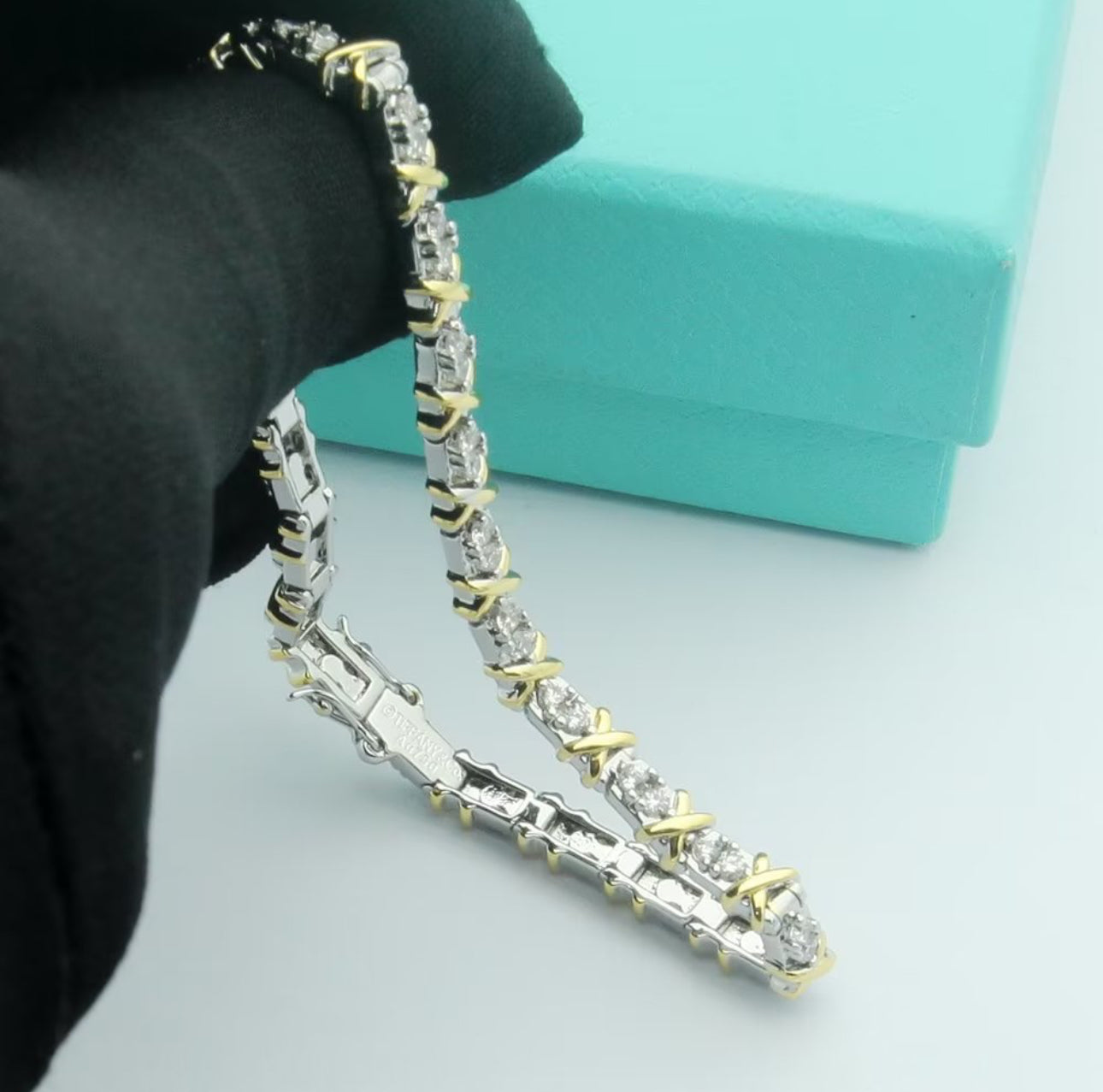 TF SILVER GOLD BRACELET NECKLACE