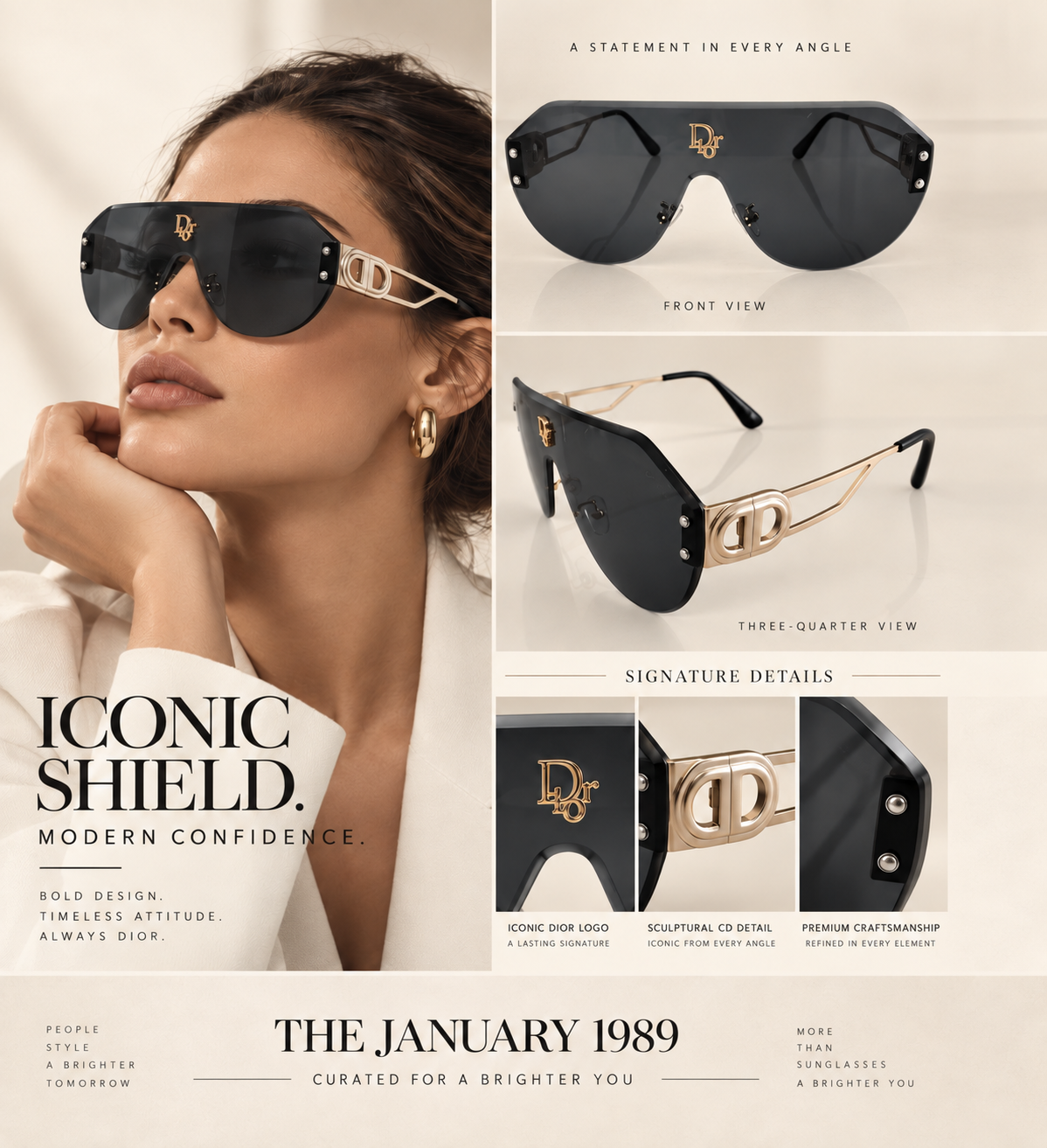 D COLORS SILVER BLACK SUNGLASSES