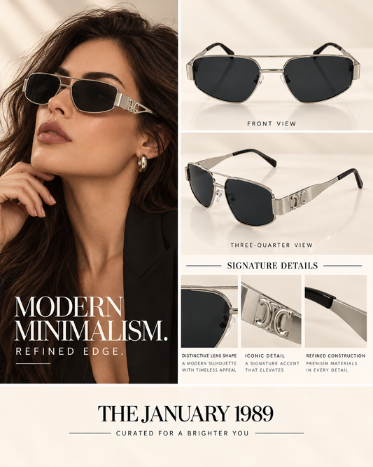 C COLORS SILVER GOLD SUNGLASSES