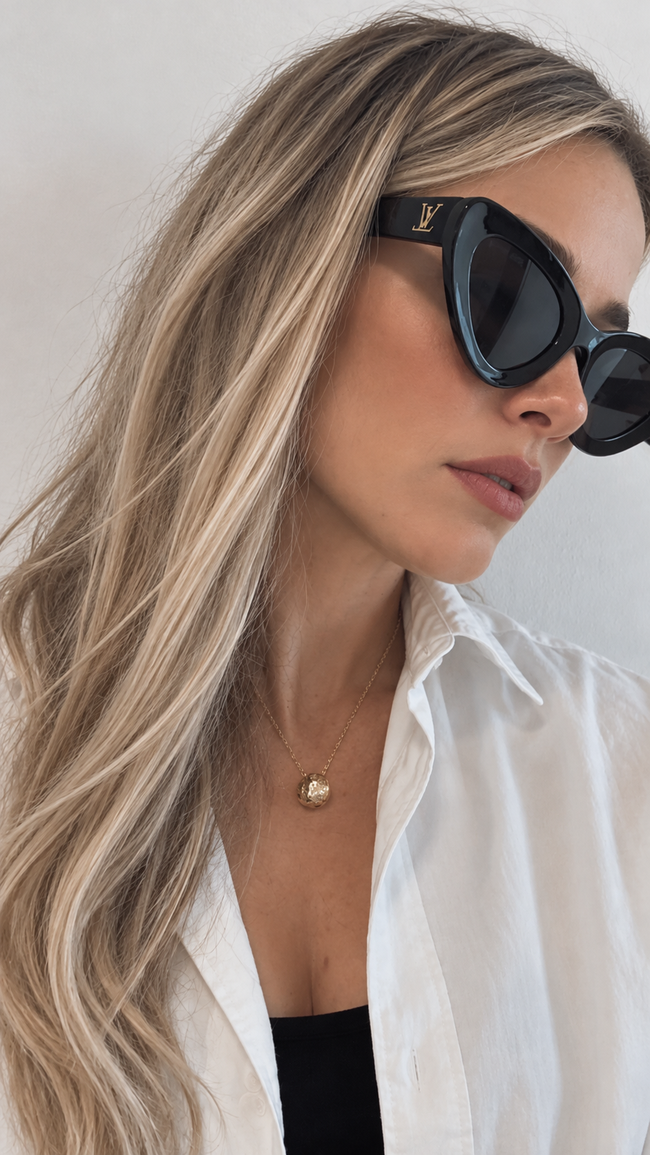 L BLACK GOLD SUNGLASSES