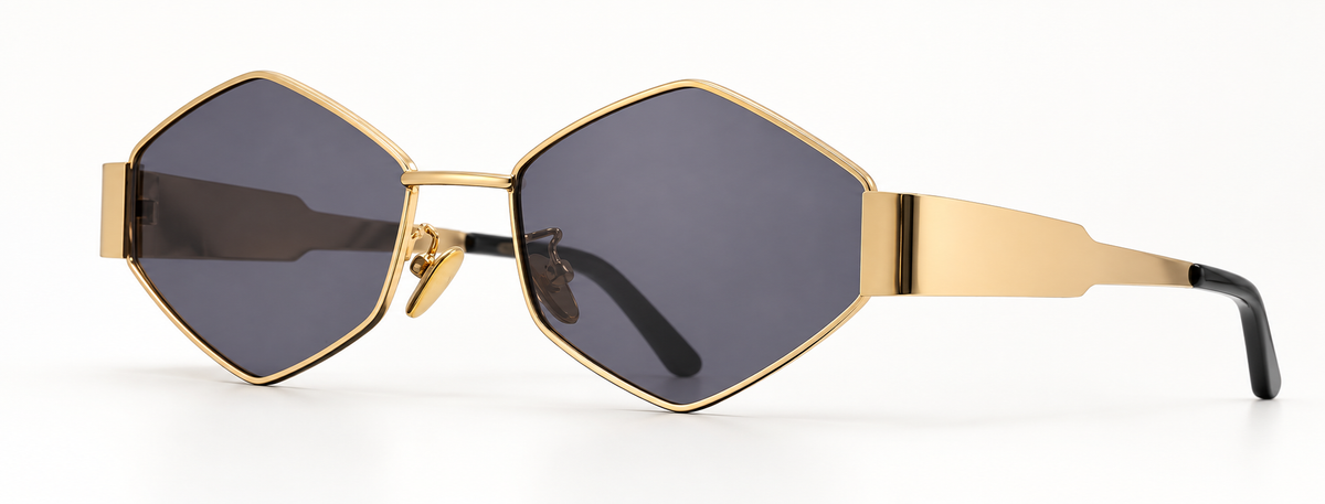 C GOLD HEXAGONAL SUNGLASSES REF 2