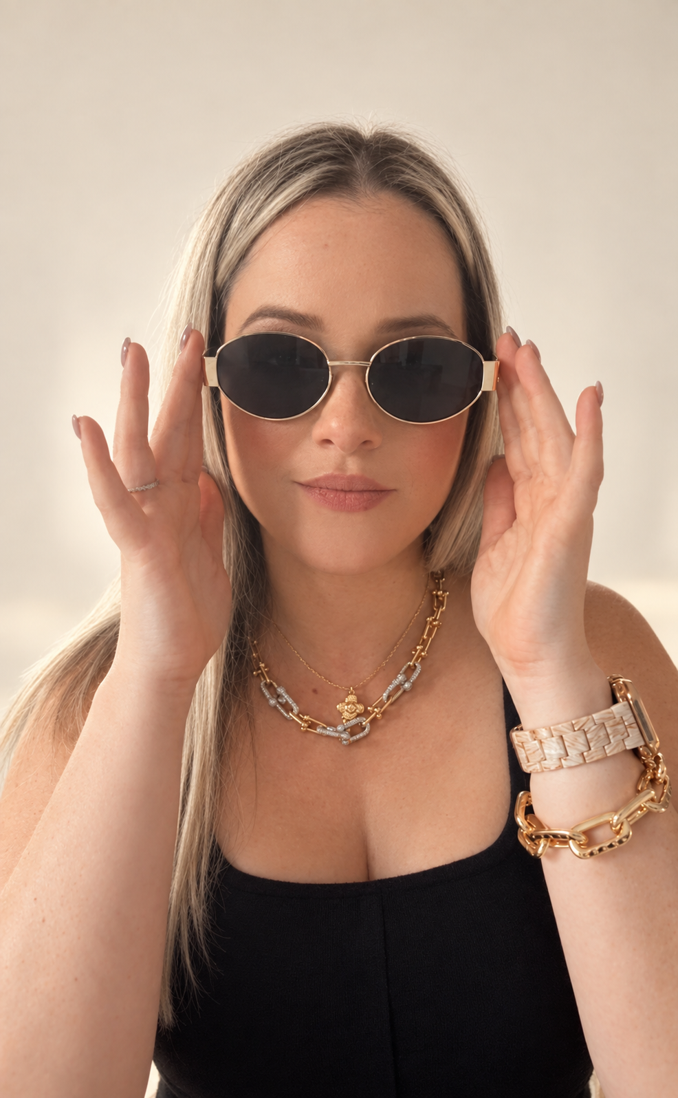 C BLACK&GOLD SUNGLASSES REF 3