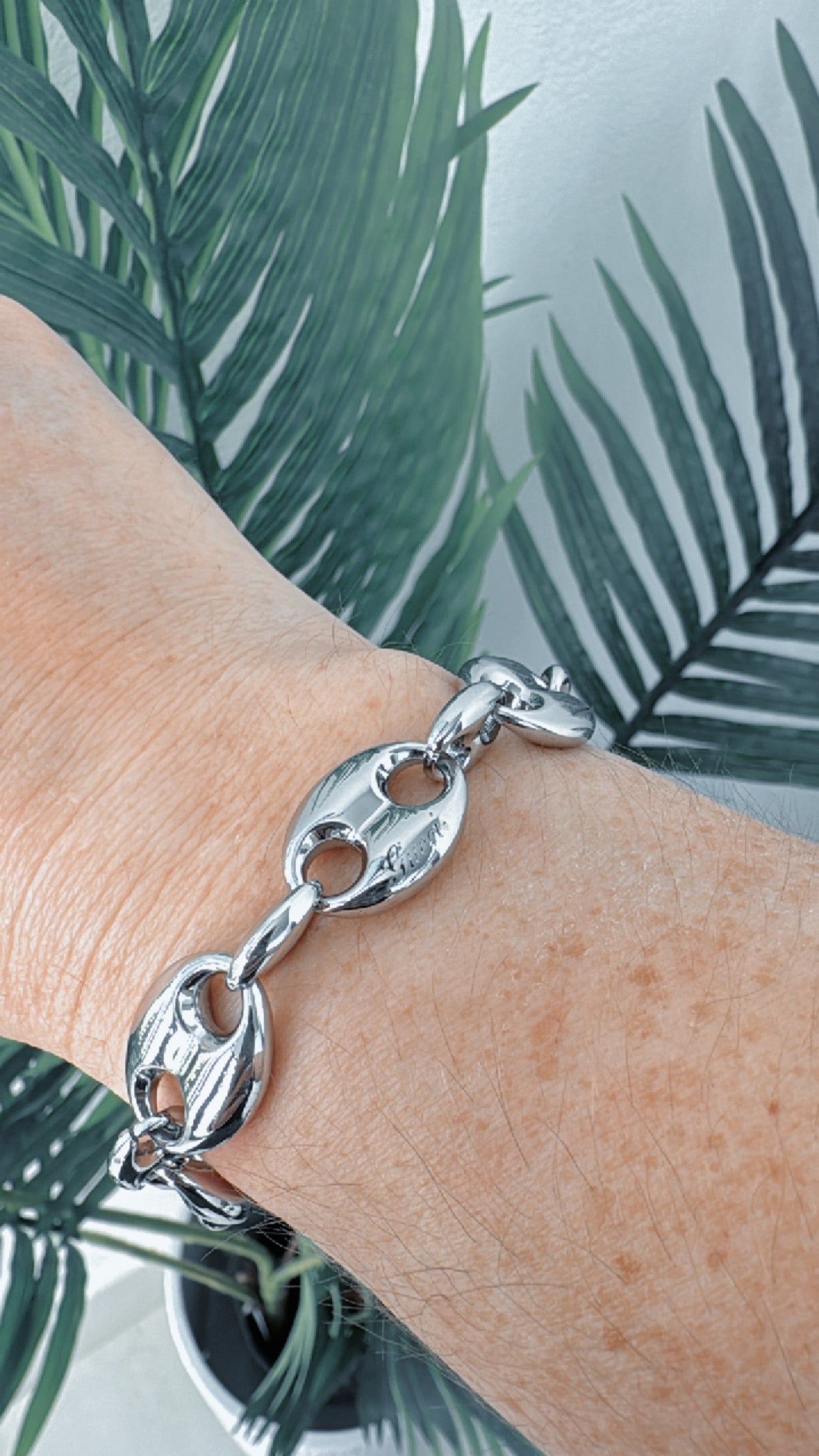 G SILVER BRACELET NECKLACE